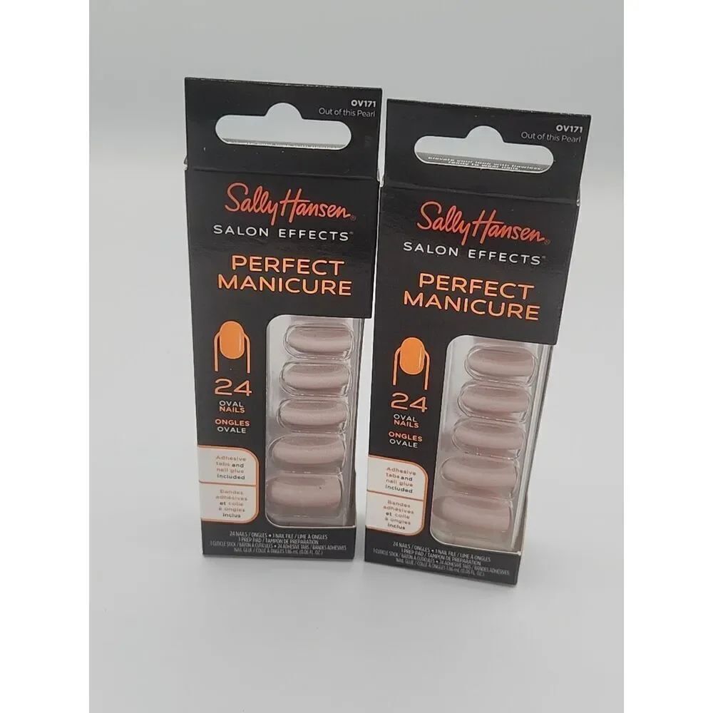 Sally Hansen Salon Effects Press On Nails Out Of This Pearl Oval Manicure 2 Pack